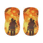 Brave Firefighter Painting Print Bar Stool Covers