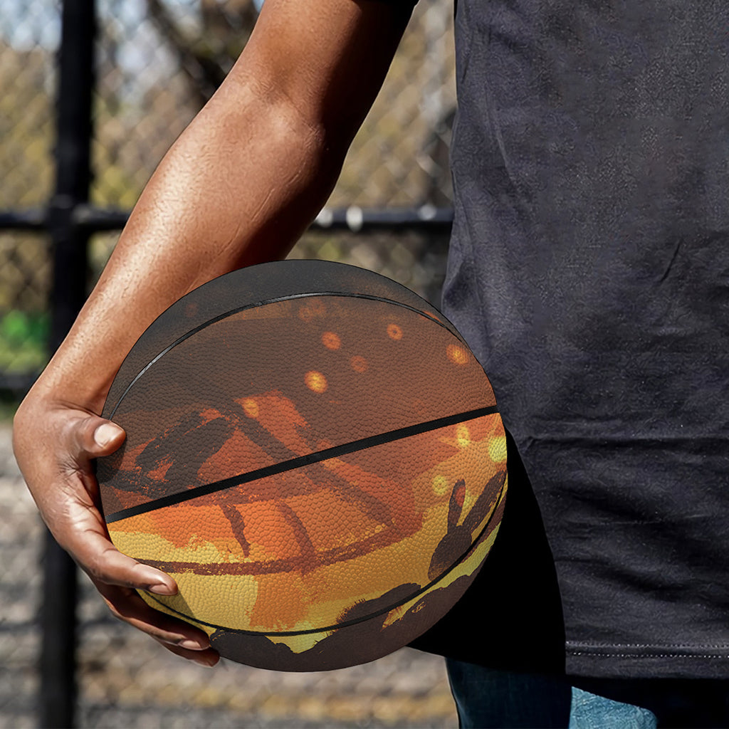 Brave Firefighter Painting Print Basketball