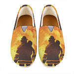 Brave Firefighter Painting Print Casual Shoes