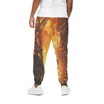 Brave Firefighter Painting Print Cotton Pants