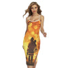 Brave Firefighter Painting Print Cross Back Cami Dress