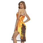 Brave Firefighter Painting Print Cross Back Cami Dress