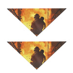 Brave Firefighter Painting Print Dog Bandana