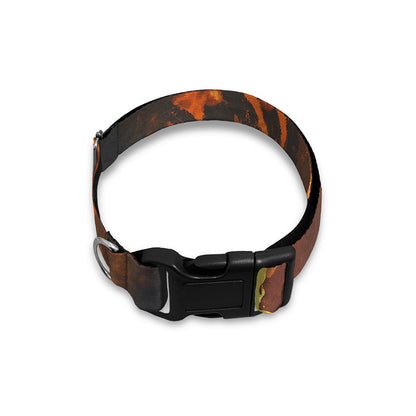 Brave Firefighter Painting Print Dog Collar