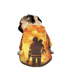 Brave Firefighter Painting Print Dog Zip Up Jacket