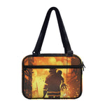 Brave Firefighter Painting Print Double Strap Bible Bag
