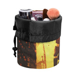 Brave Firefighter Painting Print Drawstring Makeup Bag