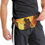 Brave Firefighter Painting Print Fanny Pack