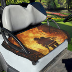 Brave Firefighter Painting Print Golf Cart Seat Cover