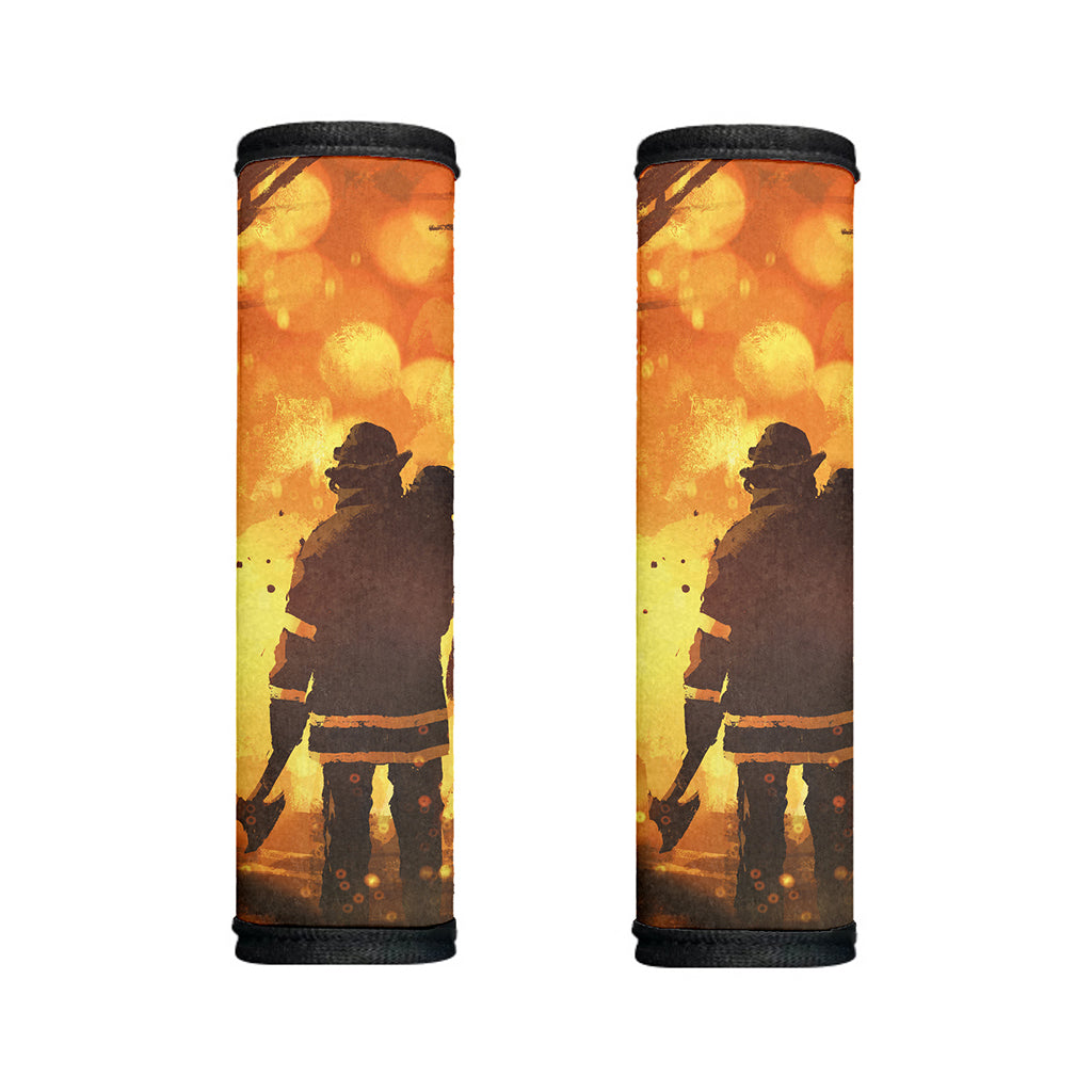 Brave Firefighter Painting Print Handle Covers