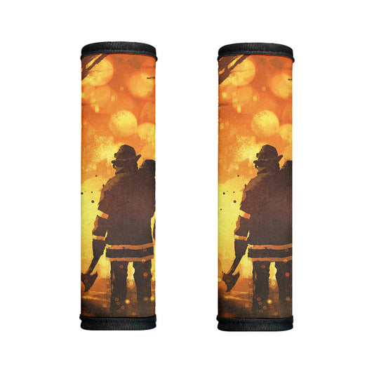 Brave Firefighter Painting Print Handle Covers