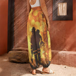 Brave Firefighter Painting Print Harem Pants