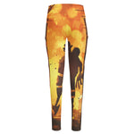 Brave Firefighter Painting Print High-Waisted Pocket Leggings