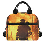 Brave Firefighter Painting Print Insulated Lunch Bag