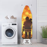 Brave Firefighter Painting Print Ironing Board Cover