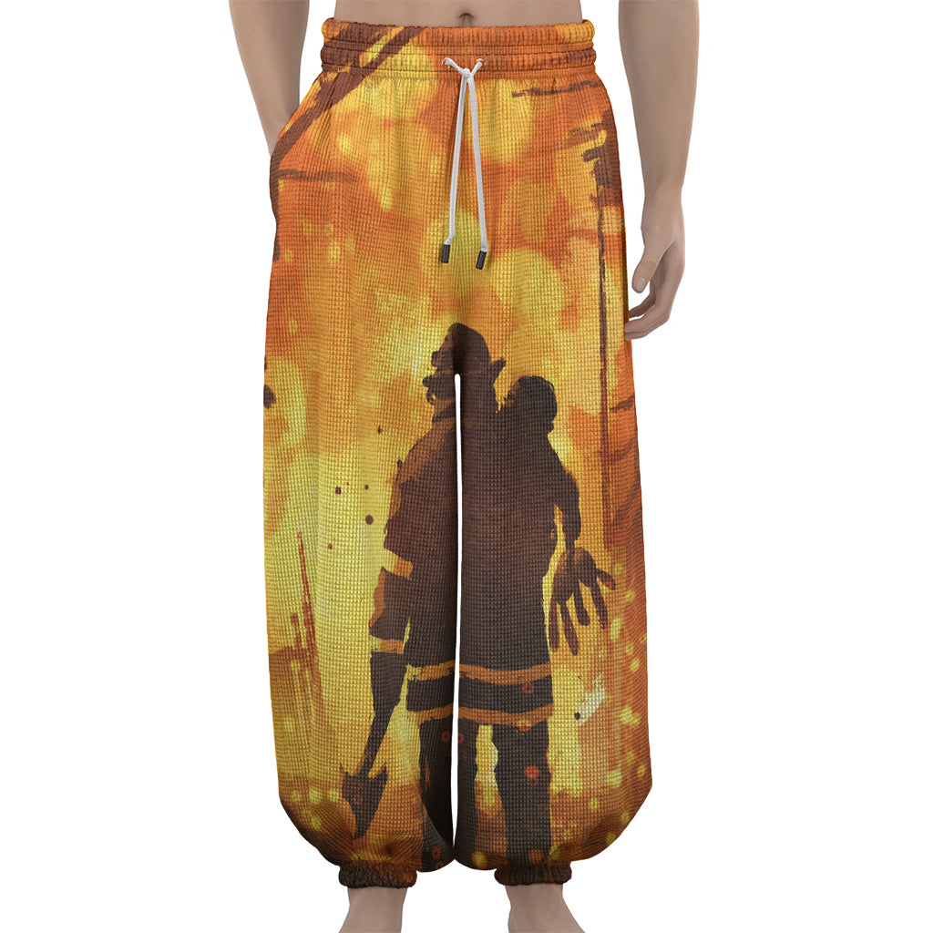 Brave Firefighter Painting Print Lantern Pants