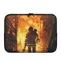 Brave Firefighter Painting Print Laptop Sleeve