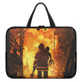 Brave Firefighter Painting Print Laptop Sleeve With Handle