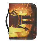 Brave Firefighter Painting Print Leather Bible Cover