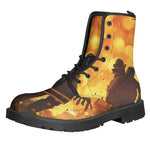 Brave Firefighter Painting Print Backpack