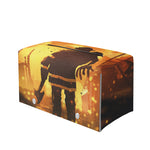 Brave Firefighter Painting Print Leather Tissue Box Cover