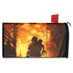 Brave Firefighter Painting Print Mailbox Cover