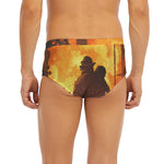 Brave Firefighter Painting Print Men's Briefs