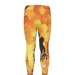 Brave Firefighter Painting Print Men's leggings