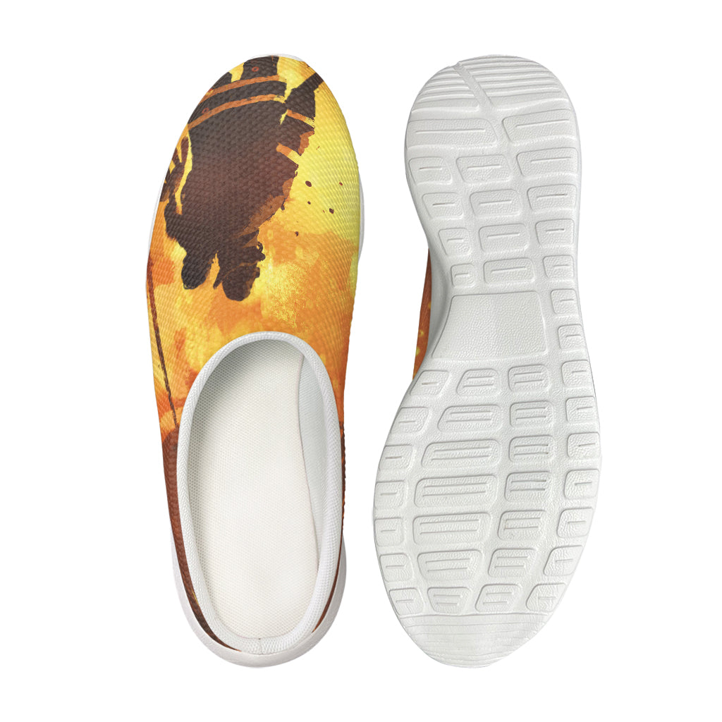 Brave Firefighter Painting Print Mesh Casual Shoes