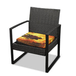 Brave Firefighter Painting Print Outdoor Seat Cushion Cover