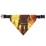 Brave Firefighter Painting Print Over The Collar Dog Bandana