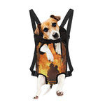 Brave Firefighter Painting Print Pet Carrier Backpack