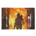 Brave Firefighter Painting Print Placemat