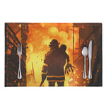 Brave Firefighter Painting Print Placemat