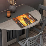 Brave Firefighter Painting Print Placemat