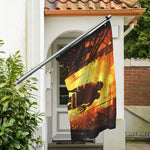 Brave Firefighter Painting Print Polyester Flag