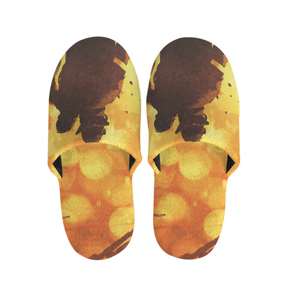 Brave Firefighter Painting Print Slippers
