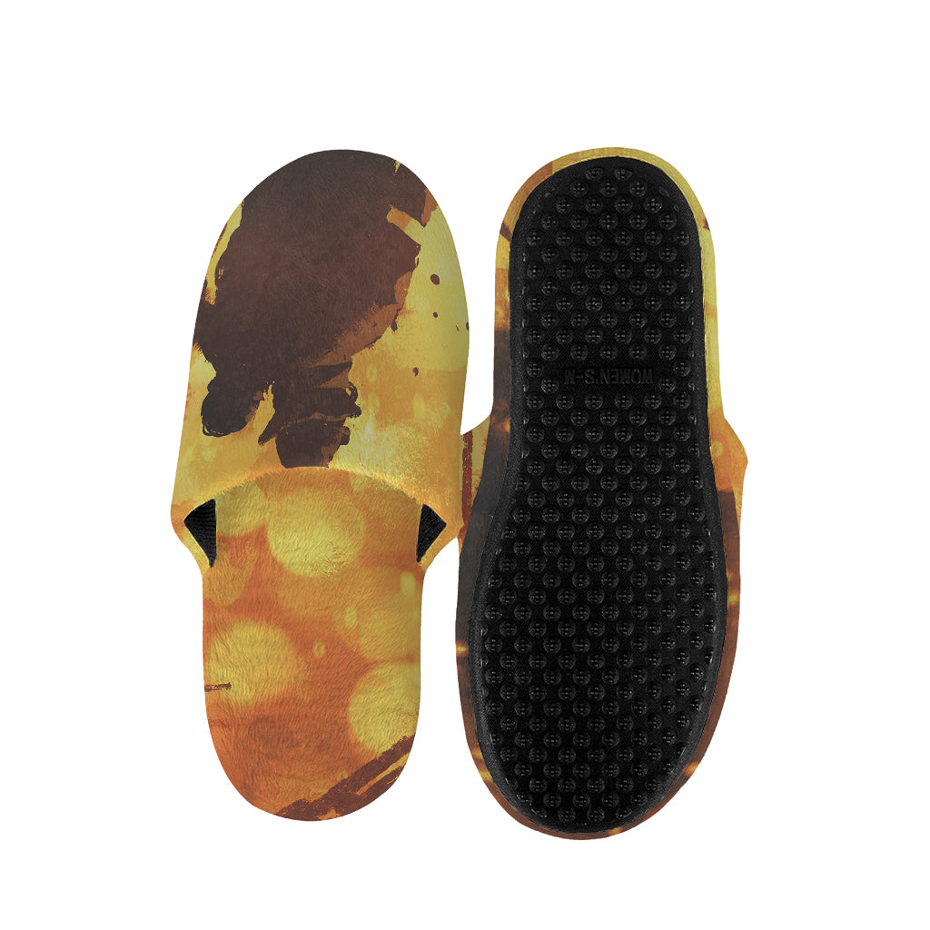 Brave Firefighter Painting Print Slippers