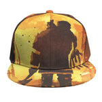 Brave Firefighter Painting Print Snapback Cap