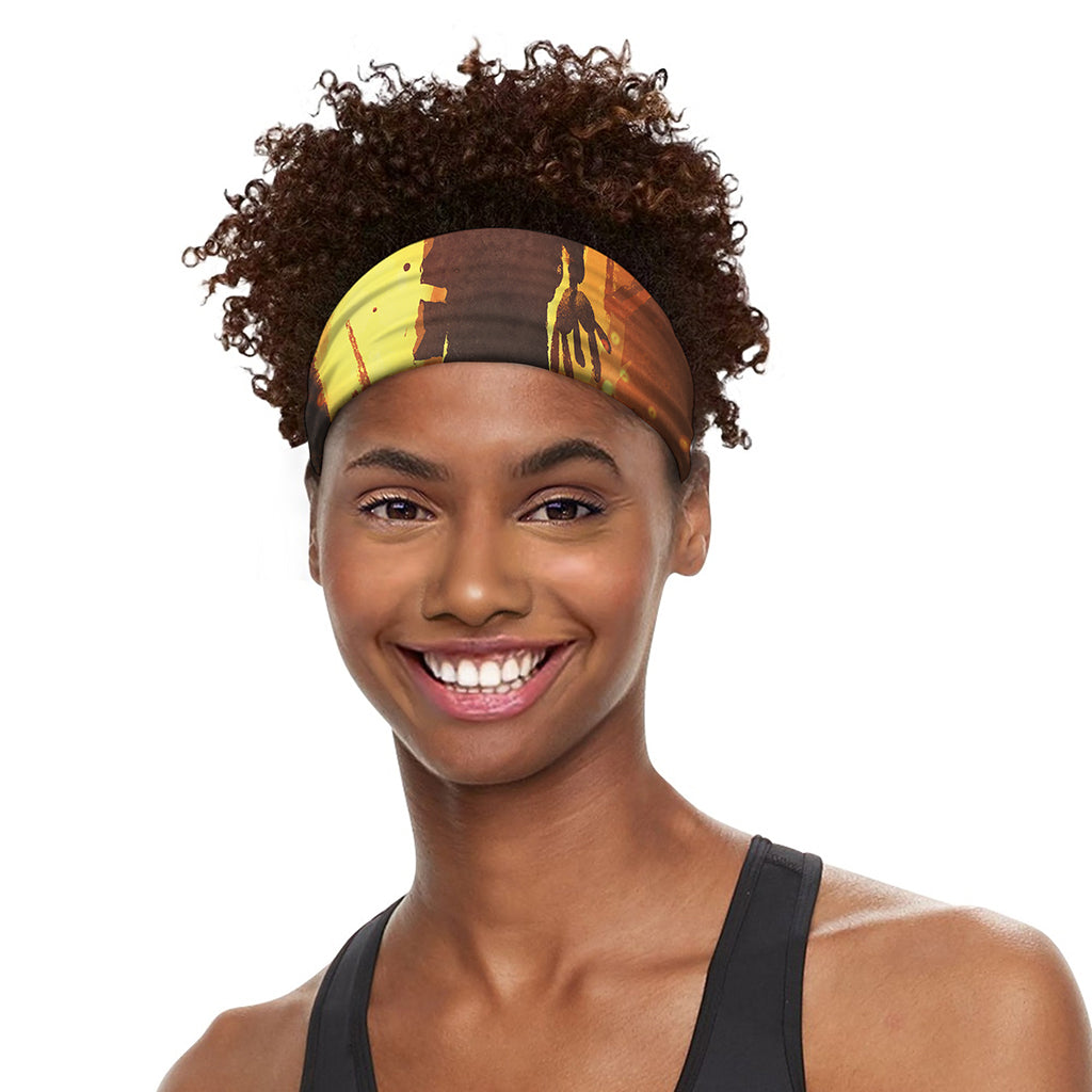 Brave Firefighter Painting Print Sports Headband
