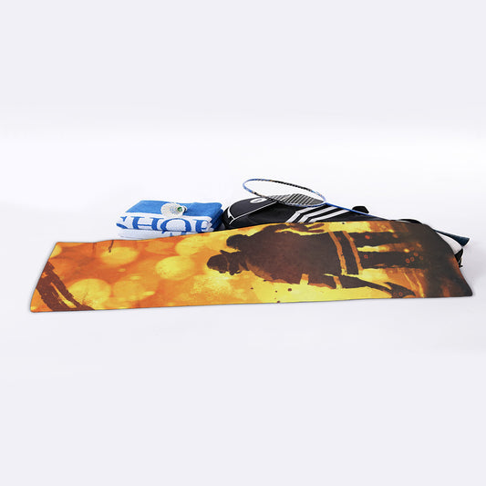 Brave Firefighter Painting Print Sports Towel
