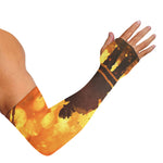Brave Firefighter Painting Print Sun Protection Arm Sleeves