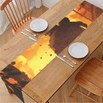 Brave Firefighter Painting Print Table Runner