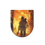 Brave Firefighter Painting Print Toilet Lid Cover