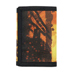 Brave Firefighter Painting Print Trifold Wallet
