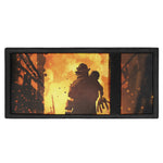 Brave Firefighter Painting Print Trifold Wallet