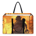 Brave Firefighter Painting Print Utility Tote Bag