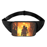 Brave Firefighter Painting Print Waist Bag