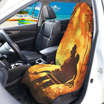 Brave Firefighter Painting Print Waterproof Car Seat Cover