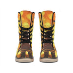 Brave Firefighter Painting Print Winter Boots